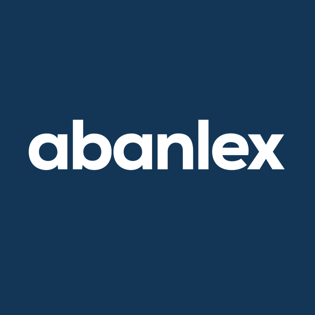 Abanlex blanco – fondo azul