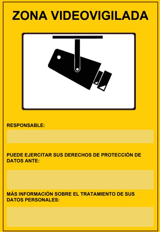 Cartel informativo en zonas&nbsp;videovigiladas